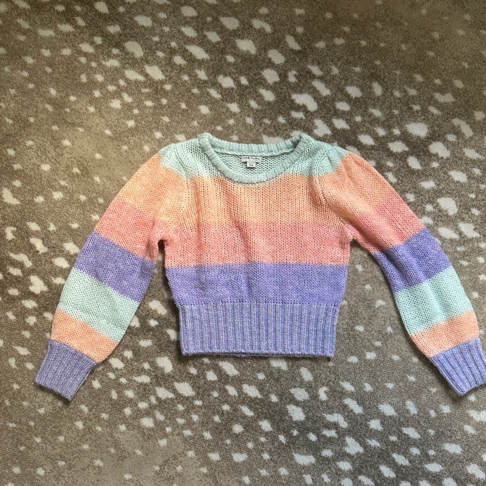 NWOT Habitual Wool/mohair Pastel Striped Sweater